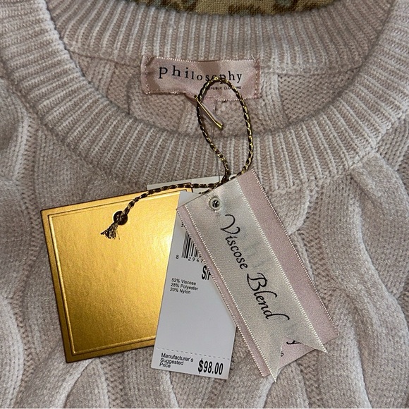 NWT TAHARI Chunky Knit Sweater Small - Picture 5 of 5